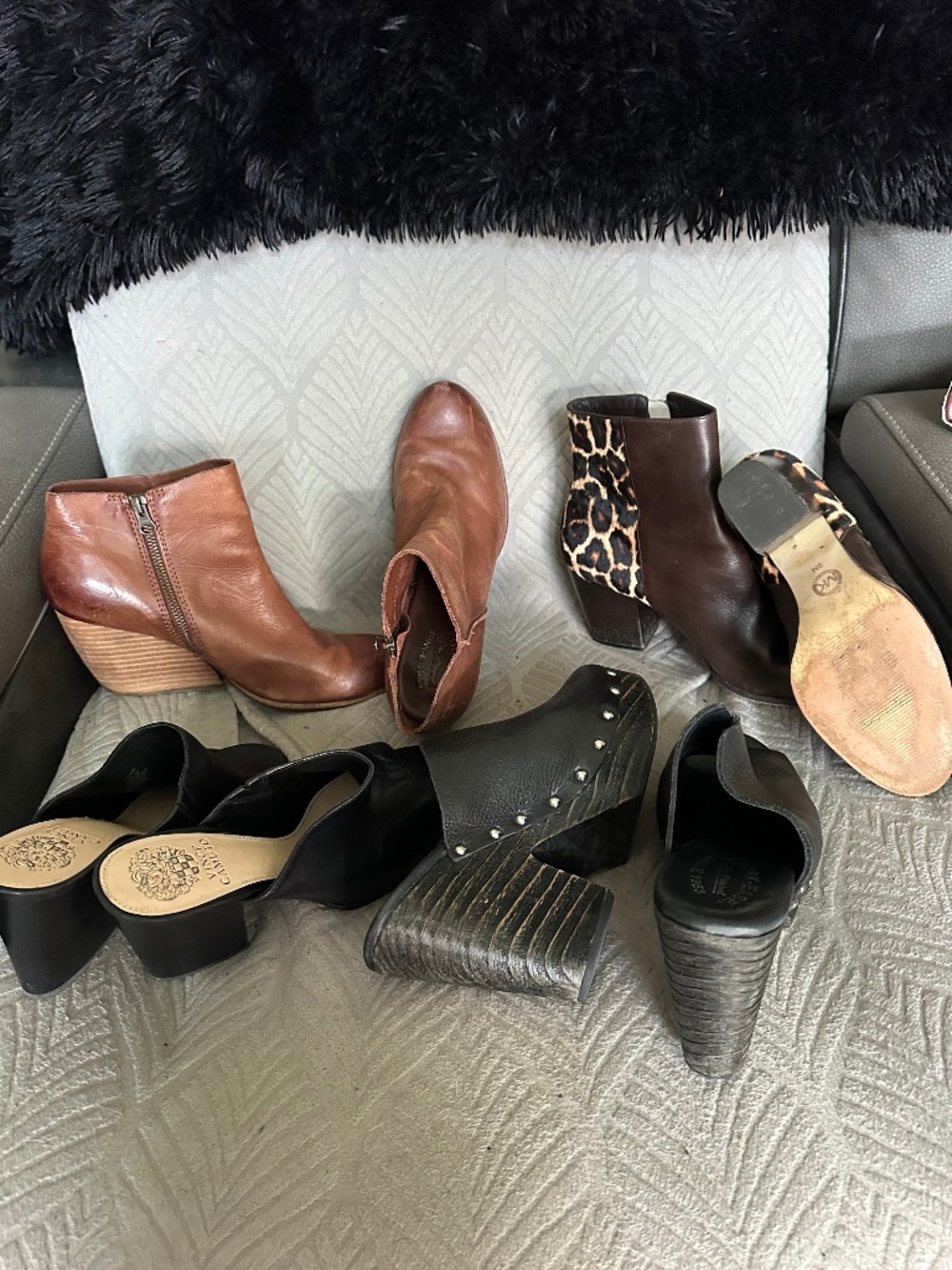 Lot of Leather clogs/booties - Women's size 9